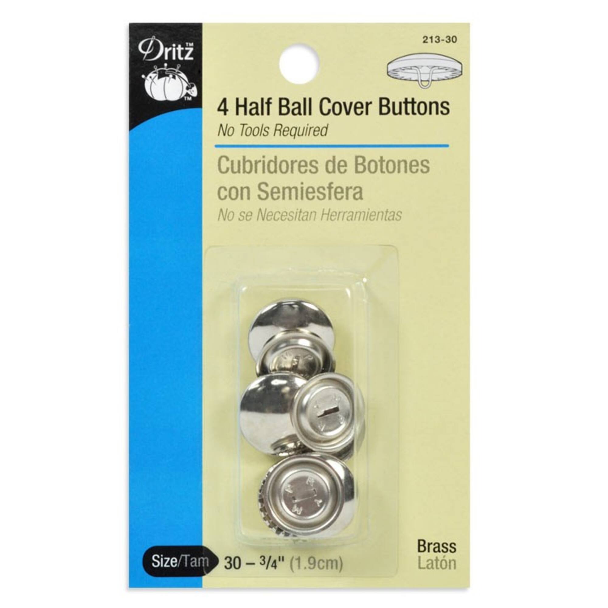 Dritz® Half Ball Cover Buttons, Size 30